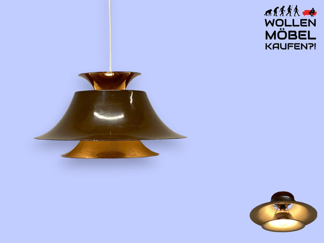 WMK I Berühmte skandinavische Space Age Designer Hängelampe Radius I Erik Belslev für Fog & Mørup I Metall in Braun I Lampe Hängeleuchte Pendelleuchte Deckenlampe Vintage Retro Mid-Century 60er 70er
