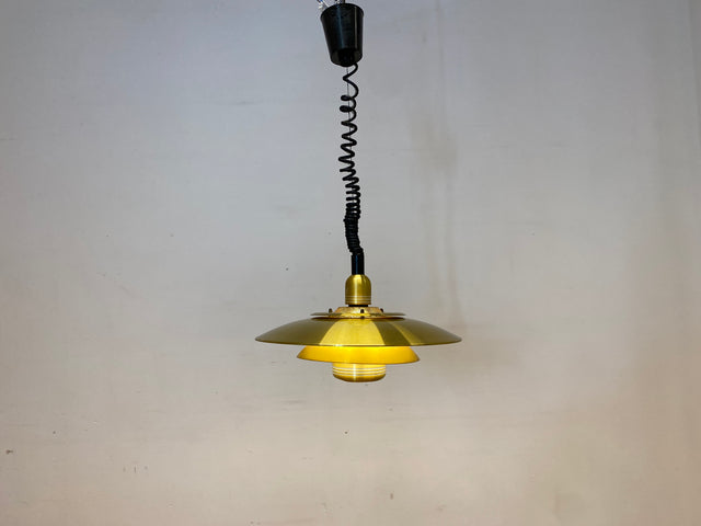 WMK I Stilvolle höhenverstellbare skandinavische Space Age Designer Pendelleuchte von Kurt Wiborg für Jeka