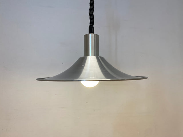 WMK I Stilvolle höhenverstellbare skandinavische Space Age Designer Pendelleuchte von Belid in Chrom