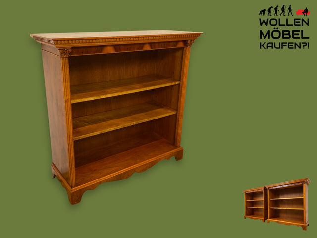 WMK I Hochwertiges & sehr gut erhaltenes kleines Bücherregal aus 1981 im englischen Regency Stil, Handverziert
