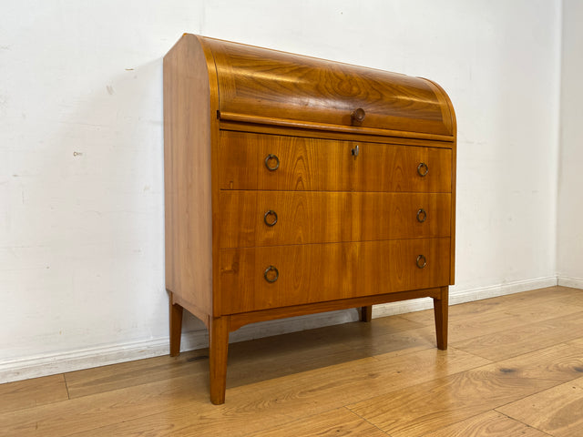 Formschöner skandinavischer Mid-Century Sekretär aus vollem Holz in Ulme I Schreibkommode Schreibschrank Schreibtisch Kommode Schminkkommode Wäschekommode 70er Vintage