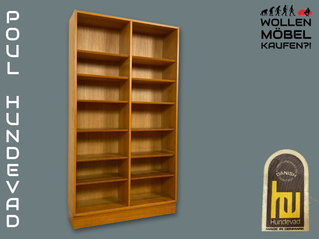 Hochwertiges skandinavisches Designerregal von Poul Hundevad mit verstellb. Regelböden I Massivholz in Eiche I Regal Bücherregal Holzregal Bücherschrank Danish Design Vintage