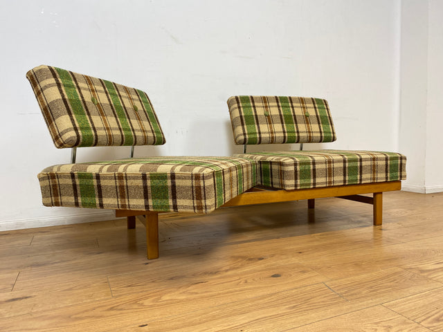 WMK I Berühmtes und sehr gut erhaltenes Mid-Century Designersofa Stella von Knoll mit freundlichem kariertem Bezug I Daybed Sofa Couch Schlafsofa Schlafcouch Liege Sitzgarnitur Vintage 60er Berlin