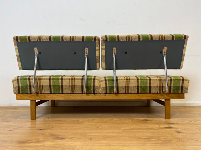 WMK I Berühmtes und sehr gut erhaltenes Mid-Century Designersofa Stella von Knoll mit freundlichem kariertem Bezug I Daybed Sofa Couch Schlafsofa Schlafcouch Liege Sitzgarnitur Vintage 60er Berlin