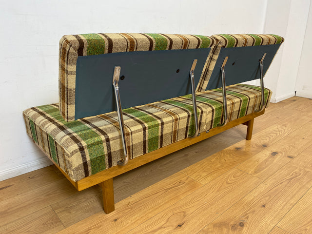 WMK I Berühmtes und sehr gut erhaltenes Mid-Century Designersofa Stella von Knoll mit freundlichem kariertem Bezug I Daybed Sofa Couch Schlafsofa Schlafcouch Liege Sitzgarnitur Vintage 60er Berlin