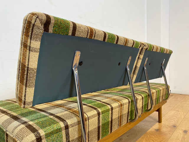 WMK I Berühmtes und sehr gut erhaltenes Mid-Century Designersofa Stella von Knoll mit freundlichem kariertem Bezug I Daybed Sofa Couch Schlafsofa Schlafcouch Liege Sitzgarnitur Vintage 60er Berlin