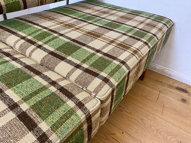 WMK I Berühmtes und sehr gut erhaltenes Mid-Century Designersofa Stella von Knoll mit freundlichem kariertem Bezug I Daybed Sofa Couch Schlafsofa Schlafcouch Liege Sitzgarnitur Vintage 60er Berlin