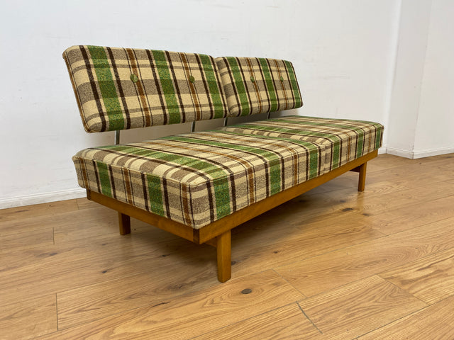 WMK I Berühmtes und sehr gut erhaltenes Mid-Century Designersofa Stella von Knoll mit freundlichem kariertem Bezug I Daybed Sofa Couch Schlafsofa Schlafcouch Liege Sitzgarnitur Vintage 60er Berlin