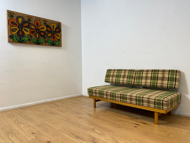 WMK I Berühmtes und sehr gut erhaltenes Mid-Century Designersofa Stella von Knoll mit freundlichem kariertem Bezug I Daybed Sofa Couch Schlafsofa Schlafcouch Liege Sitzgarnitur Vintage 60er Berlin