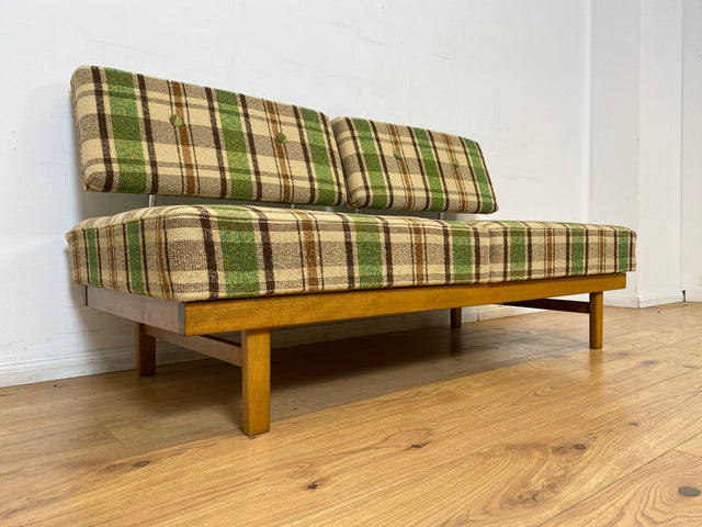 WMK I Berühmtes und sehr gut erhaltenes Mid-Century Designersofa Stella von Knoll mit freundlichem kariertem Bezug I Daybed Sofa Couch Schlafsofa Schlafcouch Liege Sitzgarnitur Vintage 60er Berlin