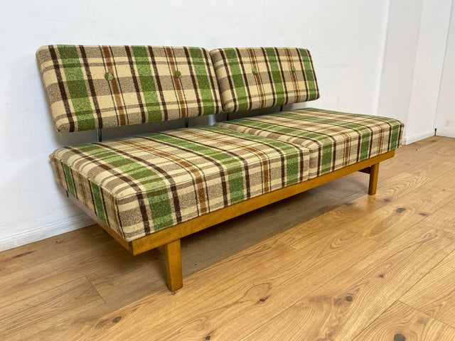 WMK I Berühmtes und sehr gut erhaltenes Mid-Century Designersofa Stella von Knoll mit freundlichem kariertem Bezug I Daybed Sofa Couch Schlafsofa Schlafcouch Liege Sitzgarnitur Vintage 60er Berlin