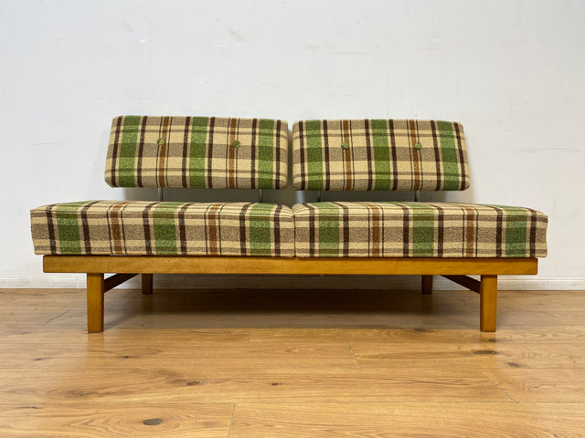 WMK I Berühmtes und sehr gut erhaltenes Mid-Century Designersofa Stella von Knoll mit freundlichem kariertem Bezug I Daybed Sofa Couch Schlafsofa Schlafcouch Liege Sitzgarnitur Vintage 60er Berlin
