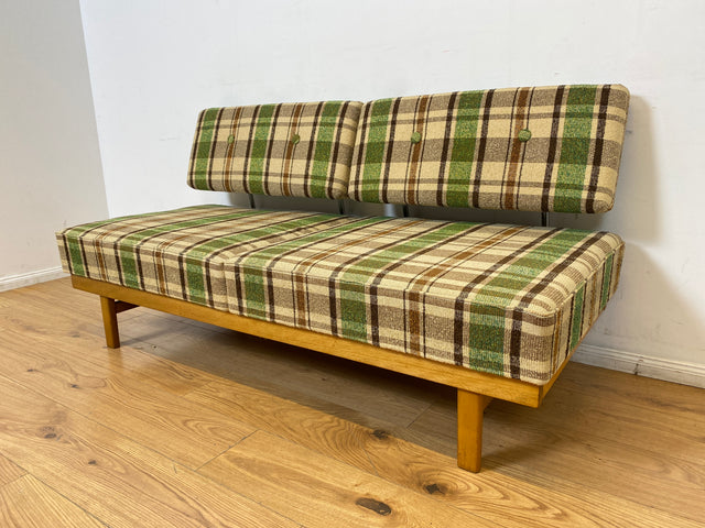 WMK I Berühmtes und sehr gut erhaltenes Mid-Century Designersofa Stella von Knoll mit freundlichem kariertem Bezug I Daybed Sofa Couch Schlafsofa Schlafcouch Liege Sitzgarnitur Vintage 60er Berlin