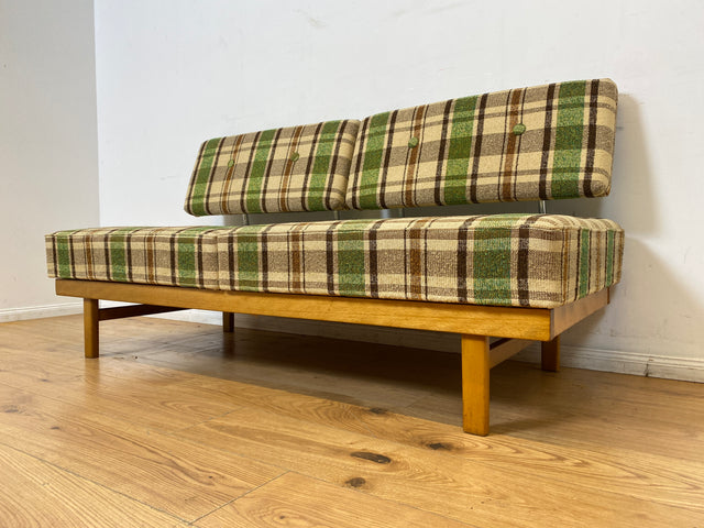 WMK I Berühmtes und sehr gut erhaltenes Mid-Century Designersofa Stella von Knoll mit freundlichem kariertem Bezug I Daybed Sofa Couch Schlafsofa Schlafcouch Liege Sitzgarnitur Vintage 60er Berlin