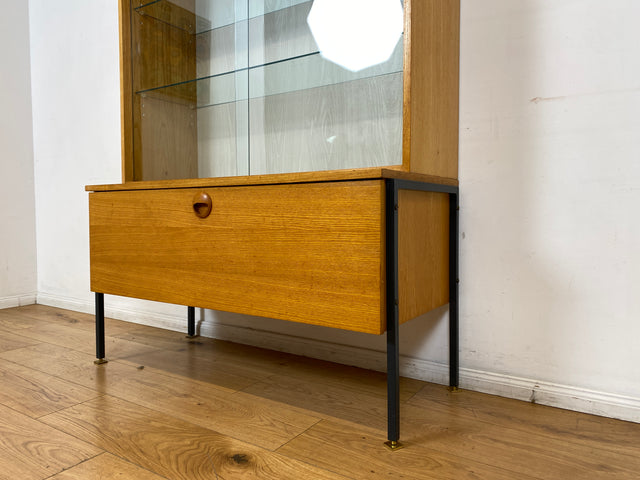 WMK I Stilvolles modulares Designer Regalsystem 430 I Joachim Nebelung für VEB Hellerau mit Vitrine