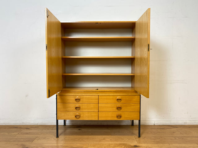WMK I Kultiges modulares Designer Regalsystem 430 in Sen Esche mit Schubladen von Joachim Nebelung für VEB Hellerau