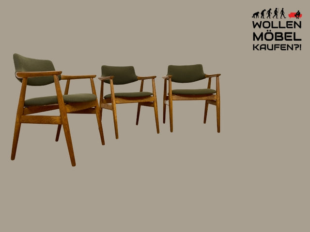 WMK I 1/3 Stilvoller skandinavischer Mid-Century Designer Stuhl I Erik Kirkegaard für Glostrup I Teakholz I Armlehnstuhl Sessel Schreibtischstuhl Vintage Danish Design 60er Teak I Berlin München NRW