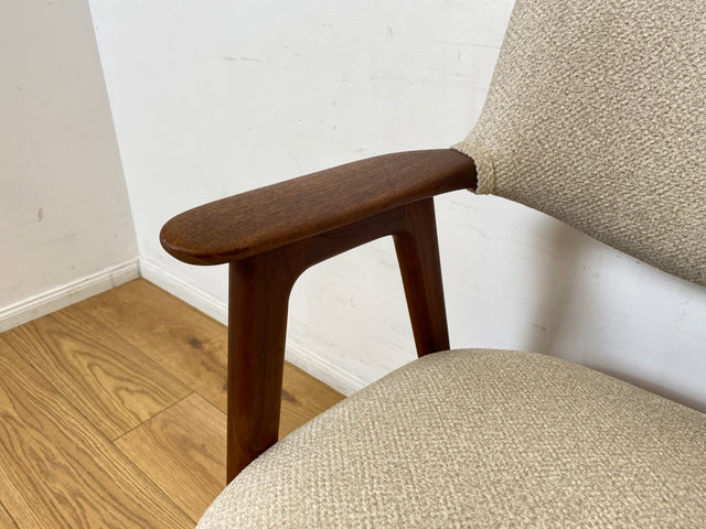 WMK I 1/2 Stilvoller skandinavischer Mid-Century Designer Stuhl I Erik Kirkegaard für Glostrup I Teakholz I Armlehnstuhl Sessel Schreibtischstuhl Vintage Danish Design 60er Teak I Berlin Köln Hamburg