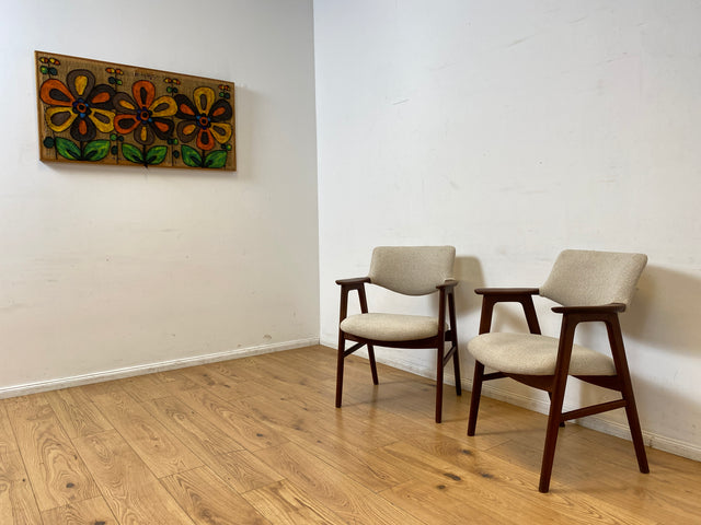 WMK I 1/2 Stilvoller skandinavischer Mid-Century Designer Stuhl I Erik Kirkegaard für Glostrup I Teakholz I Armlehnstuhl Sessel Schreibtischstuhl Vintage Danish Design 60er Teak I Berlin Köln Hamburg