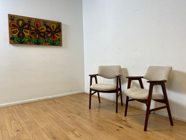 WMK I 1/2 Stilvoller skandinavischer Mid-Century Designer Stuhl I Erik Kirkegaard für Glostrup I Teakholz I Armlehnstuhl Sessel Schreibtischstuhl Vintage Danish Design 60er Teak I Berlin Köln Hamburg