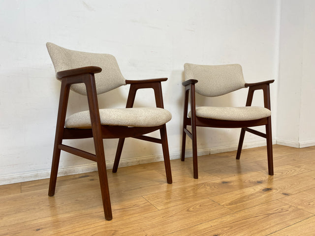 WMK I 1/2 Stilvoller skandinavischer Mid-Century Designer Stuhl I Erik Kirkegaard für Glostrup I Teakholz I Armlehnstuhl Sessel Schreibtischstuhl Vintage Danish Design 60er Teak I Berlin Köln Hamburg