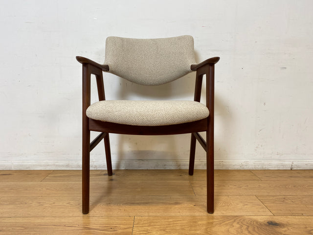 WMK I 1/2 Stilvoller skandinavischer Mid-Century Designer Stuhl I Erik Kirkegaard für Glostrup I Teakholz I Armlehnstuhl Sessel Schreibtischstuhl Vintage Danish Design 60er Teak I Berlin Köln Hamburg