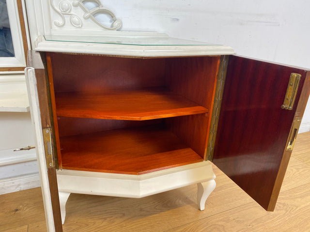 WMK I Wunderschöne weiße 30er Jahre Art Deco Spiegelkommode