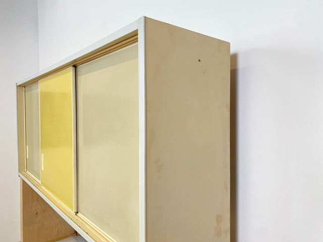 WMK # Freundliche Space Age Küchenanrichte mit Hängeschrank , Schiebetüren und Schütten # Küchenbüfett Küche Küchenschrank Küchenhängeschrank Küchenzeile Kredenz Retro Vintage 60er 70er Mid-Century