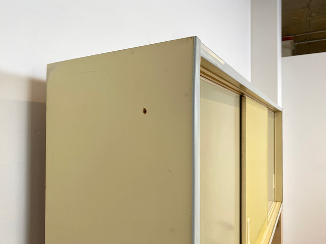 WMK # Freundliche Space Age Küchenanrichte mit Hängeschrank , Schiebetüren und Schütten # Küchenbüfett Küche Küchenschrank Küchenhängeschrank Küchenzeile Kredenz Retro Vintage 60er 70er Mid-Century