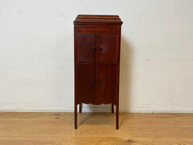 WMK I Filigrane und gut erhaltener antike Kommode , früherer Plattenspielerschrank, um 1910 I Schrank Phonoschrank Vinyl Schallplatten Beistelltisch Jugendstil Vintage Retro I Berlin Regensburg Köln