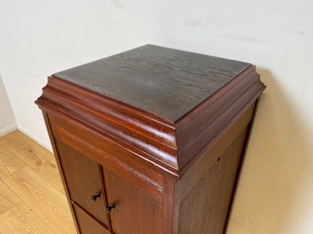 WMK I Filigrane und gut erhaltener antike Kommode , früherer Plattenspielerschrank, um 1910 I Schrank Phonoschrank Vinyl Schallplatten Beistelltisch Jugendstil Vintage Retro I Berlin Regensburg Köln