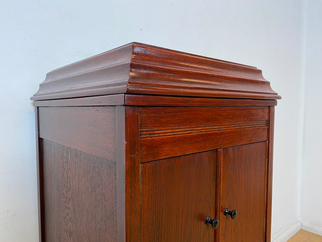 WMK I Filigrane und gut erhaltener antike Kommode , früherer Plattenspielerschrank, um 1910 I Schrank Phonoschrank Vinyl Schallplatten Beistelltisch Jugendstil Vintage Retro I Berlin Regensburg Köln