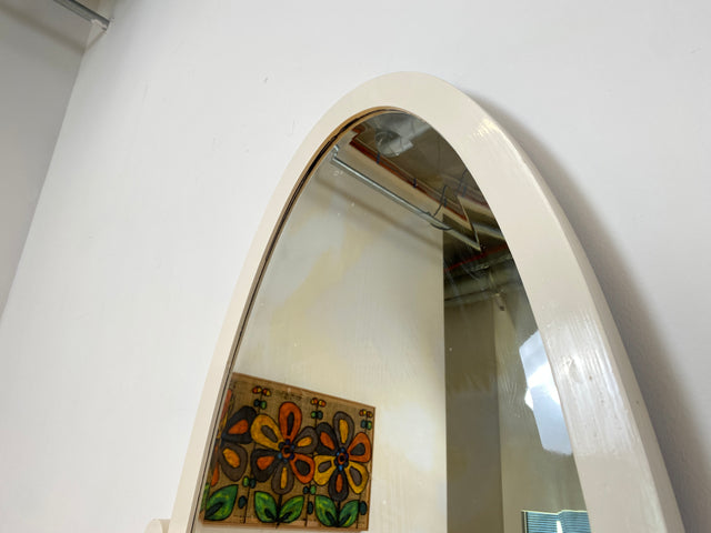 WMK I Sonnengelbe antike Spiegelkommode aus vollem Holz mit neigbarem Spiegel und Schubladen I Frisierkommode Wäschekommode Anrichte Garderobe Flurkommode Jugendstil Vintage Dresden Potsdam Dortmund