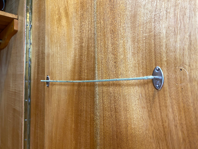 WMK # Wunderschöner und sehr gut erhaltener antiker Kleiderschrank aus vollem Holz mit Spiegeltür und Originalgriffen # Schrank Schlafzimmerschrank Wäscheschrank Wardrobe Spiegel Jugendstil Vintage