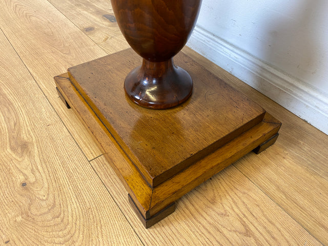 WMK I Wunderschöner antiker Nähtisch mit Klappe und edlem gedrechseltem Säulen Fuß I Beistelltisch Nähkommode Nähschränkchen Tisch Schmuckkasten Schminktisch Schminkkommode Biedermeier Vintage Berlin