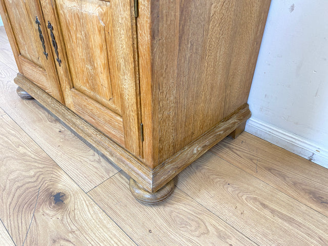 WMK I Hochwertiger antiker Schreibschrank aus massiver Eiche mit Aufsatz I Sekretär Aufsatzsekretär Bücherschrank Schreibtisch Schreibkommode Kommode Biedermeier Vintage Berlin Regensburg Düsseldorf