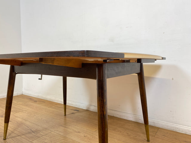 WMK I Kultiger auszieh- und höhenverstellbarer Mid-Century Multifunktionstisch mit pflegeleichter Resopal Tischplatte I Tisch Esstisch Küchentisch Ausziehtisch Dining Table Vintage Berlin Leipzig NRW