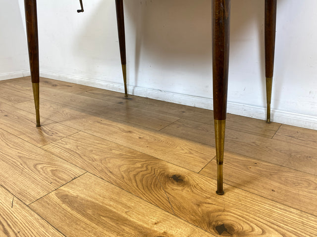 WMK I Kultiger auszieh- und höhenverstellbarer Mid-Century Multifunktionstisch mit pflegeleichter Resopal Tischplatte I Tisch Esstisch Küchentisch Ausziehtisch Dining Table Vintage Berlin Leipzig NRW