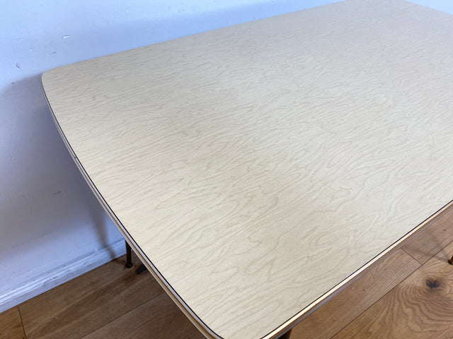 WMK I Kultiger auszieh- und höhenverstellbarer Mid-Century Multifunktionstisch mit pflegeleichter Resopal Tischplatte I Tisch Esstisch Küchentisch Ausziehtisch Dining Table Vintage Berlin Leipzig NRW