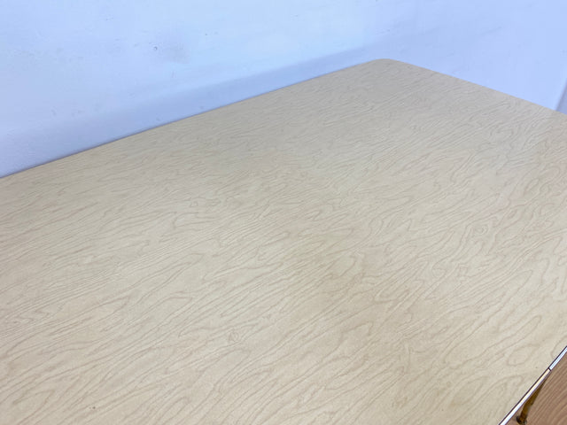 WMK I Kultiger auszieh- und höhenverstellbarer Mid-Century Multifunktionstisch mit pflegeleichter Resopal Tischplatte I Tisch Esstisch Küchentisch Ausziehtisch Dining Table Vintage Berlin Leipzig NRW