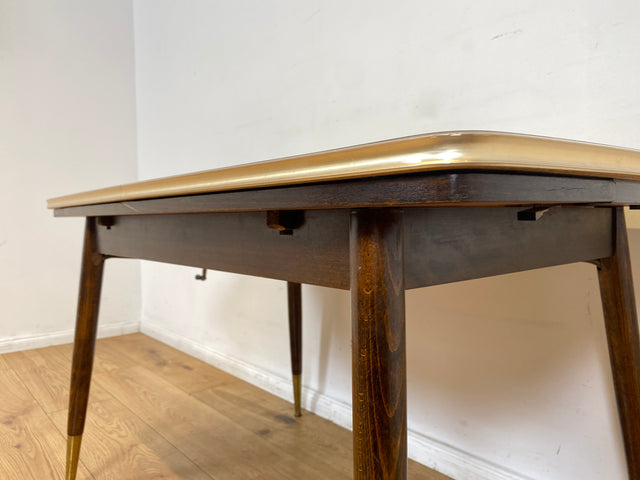 WMK I Kultiger auszieh- und höhenverstellbarer Mid-Century Multifunktionstisch mit pflegeleichter Resopal Tischplatte I Tisch Esstisch Küchentisch Ausziehtisch Dining Table Vintage Berlin Leipzig NRW