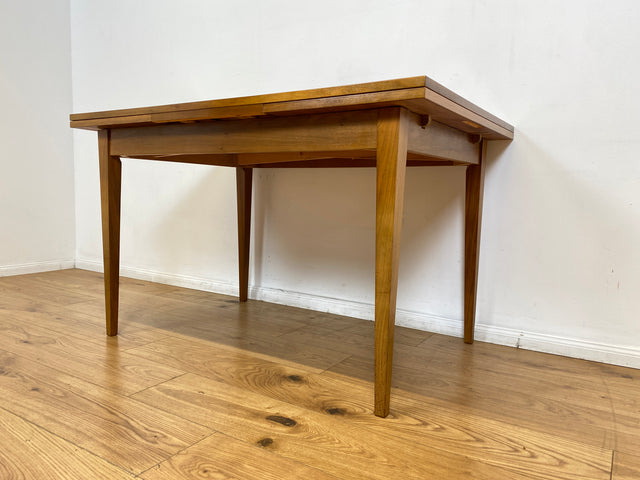 WMK I Minimalistischer ausziehbarer 60er Jahre Esstisch I Tisch Holztisch Esszimmertisch Küchentisch Ausziehtisch Dining Table Stühle Küchenstühle Mid-Century Vintage Berlin Augsburg Frankfurt 50er