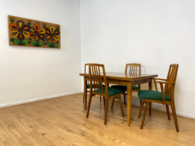 WMK I Minimalistischer ausziehbarer 60er Jahre Esstisch I Tisch Holztisch Esszimmertisch Küchentisch Ausziehtisch Dining Table Stühle Küchenstühle Mid-Century Vintage Berlin Augsburg Frankfurt 50er