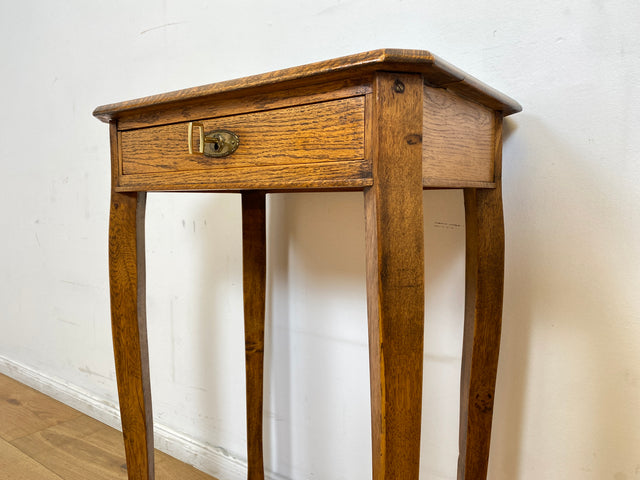 WMK # Elegante und gut erhaltene dänische antike Nähkommode aus Eichenholz mit aufgeteilter Schublade # Nähtisch Kommode Beistelltisch Telefonisch Schmuckkasten Ablage Flurkommode Jugendstil Vintage