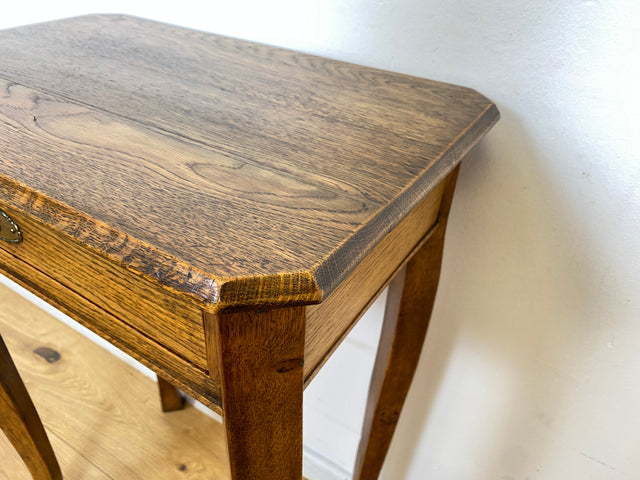 WMK # Elegante und gut erhaltene dänische antike Nähkommode aus Eichenholz mit aufgeteilter Schublade # Nähtisch Kommode Beistelltisch Telefonisch Schmuckkasten Ablage Flurkommode Jugendstil Vintage