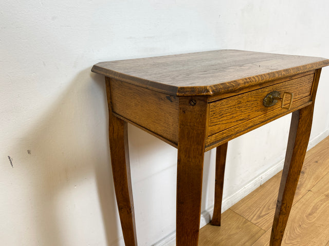 WMK # Elegante und gut erhaltene dänische antike Nähkommode aus Eichenholz mit aufgeteilter Schublade # Nähtisch Kommode Beistelltisch Telefonisch Schmuckkasten Ablage Flurkommode Jugendstil Vintage