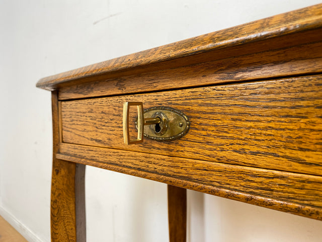 WMK # Elegante und gut erhaltene dänische antike Nähkommode aus Eichenholz mit aufgeteilter Schublade # Nähtisch Kommode Beistelltisch Telefonisch Schmuckkasten Ablage Flurkommode Jugendstil Vintage