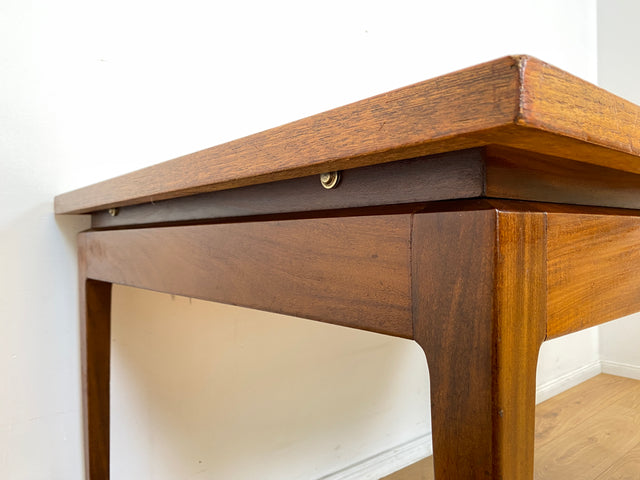 WMK I Stilvoller jedoch abgenutzter erweiterbarer skandinavischer Mid-Century Esstisch in Teakholz und Palisander # Tisch Esszimmertisch Holztisch Küchentisch Dining Table Danish Design Vintage Teak