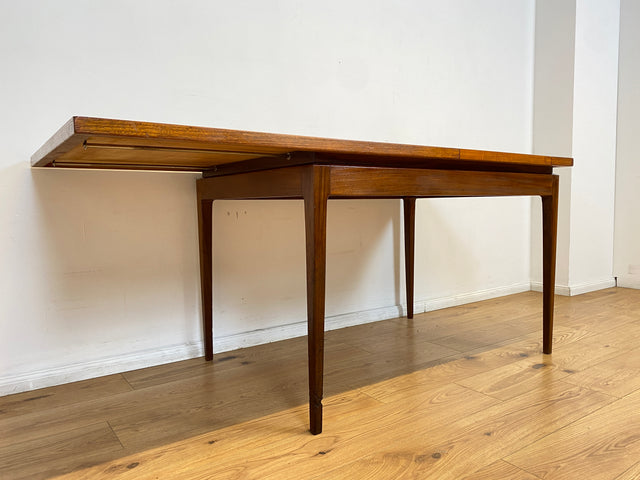 WMK I Stilvoller jedoch abgenutzter erweiterbarer skandinavischer Mid-Century Esstisch in Teakholz und Palisander # Tisch Esszimmertisch Holztisch Küchentisch Dining Table Danish Design Vintage Teak