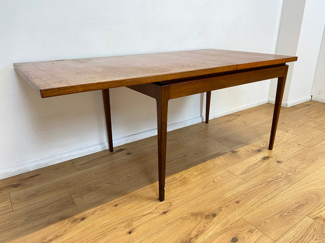WMK I Stilvoller jedoch abgenutzter erweiterbarer skandinavischer Mid-Century Esstisch in Teakholz und Palisander # Tisch Esszimmertisch Holztisch Küchentisch Dining Table Danish Design Vintage Teak
